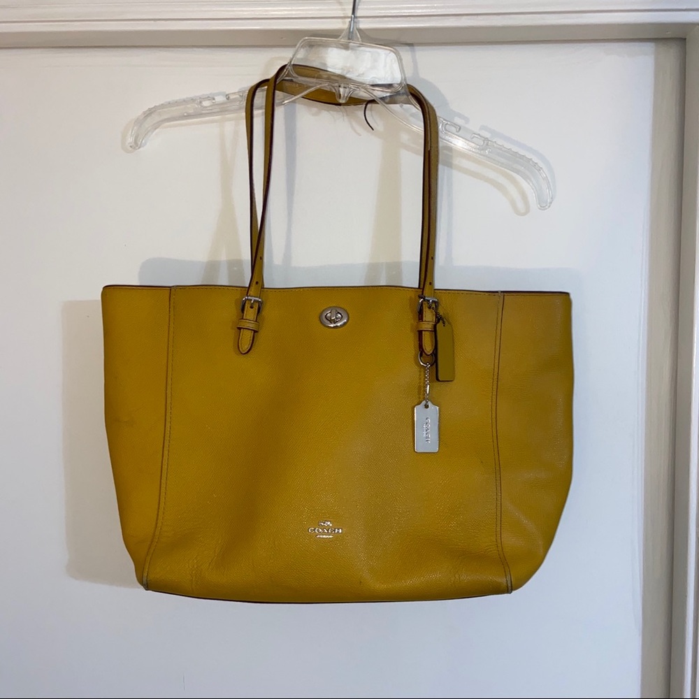 yellow coach purse